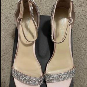 Brand new in box Betsy Johnson rhinestone bridal shoes.